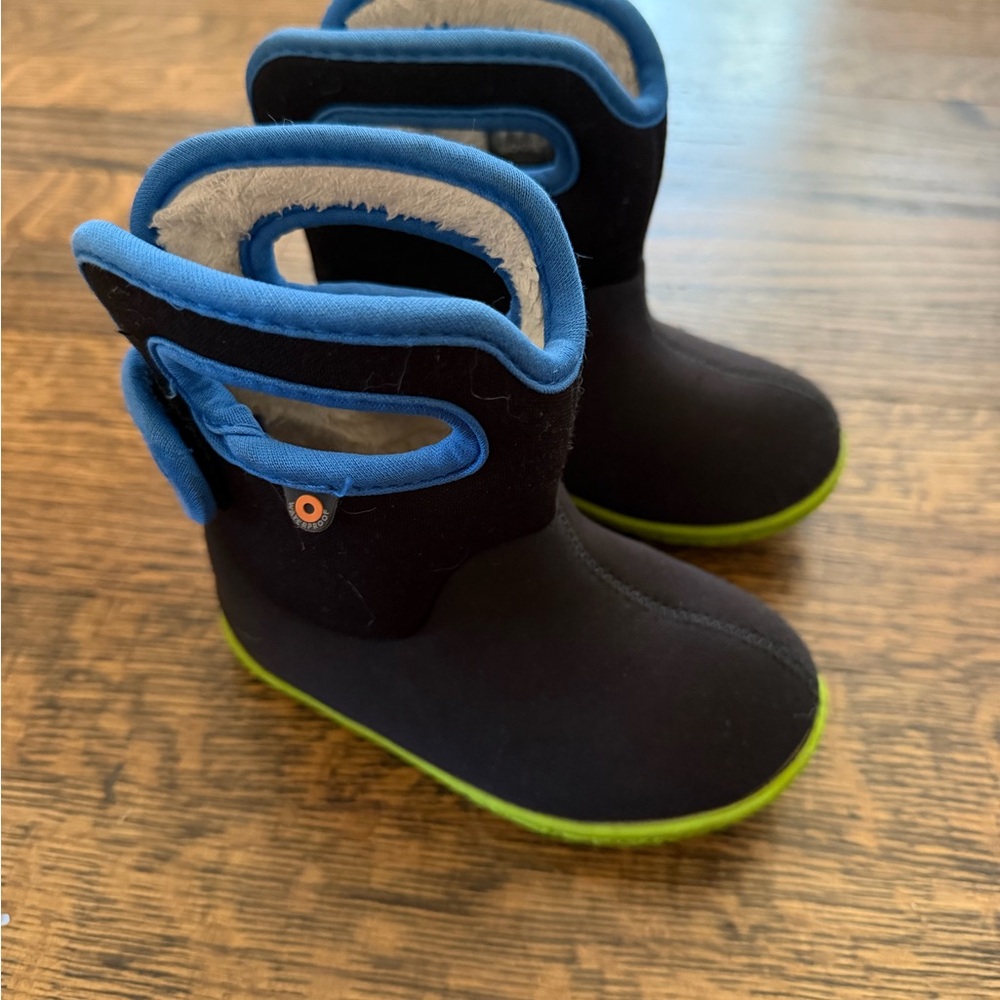 Kids Black and Blue Boots